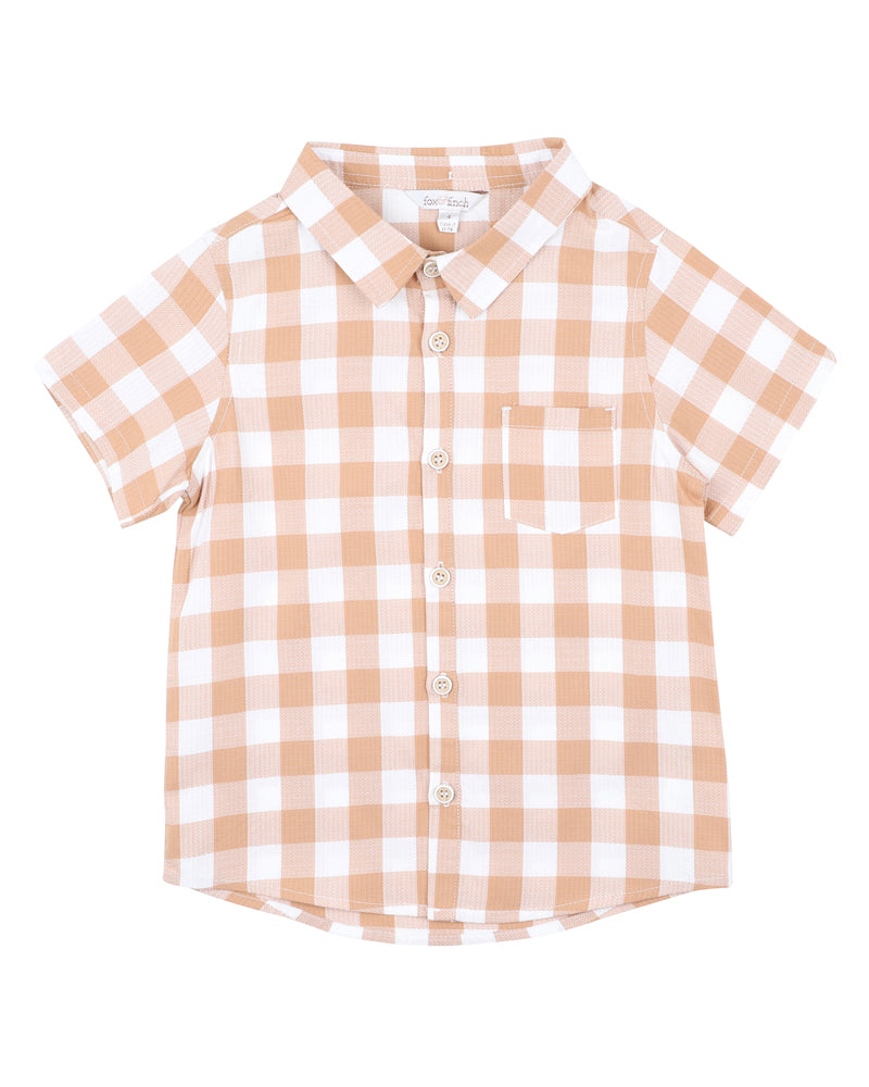 FOX & FINCH LION CHECK SHIRT 3-7 YEARS