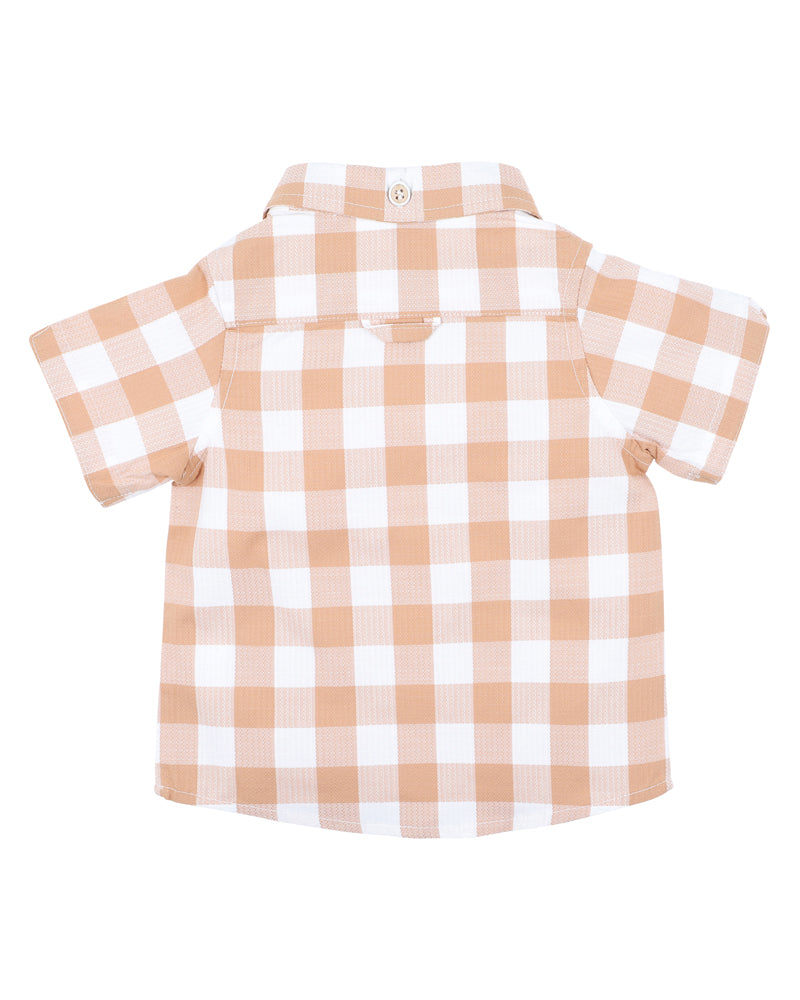FOX & FINCH CARAMEL CHECK SHIRT