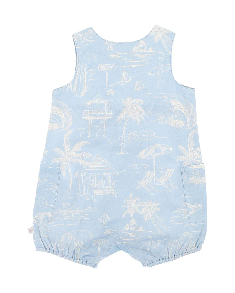 FOX & FINCH SURFS UP LINEWORK ROMPER
