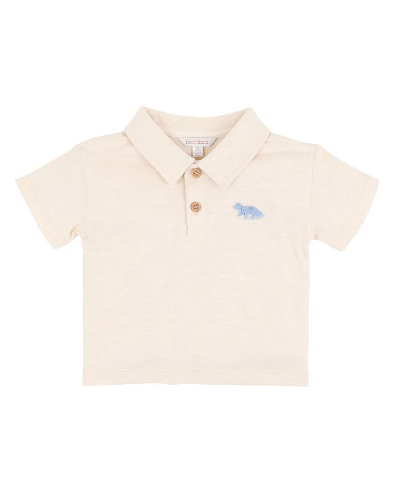 FOX & FINCH SURFS UP TUFTED FOX POLO