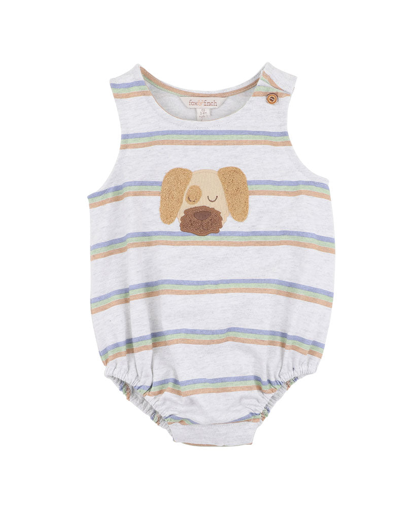 FOX & FINCH WILDLINGS STRIPE DOG BODYSUIT