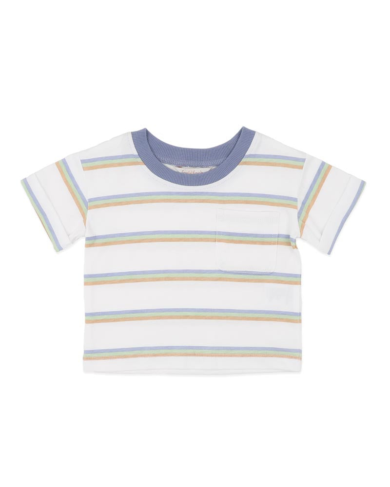 FOX & FINCH WILDLINGS STRIPE POCKET TEE (3-7YRS)