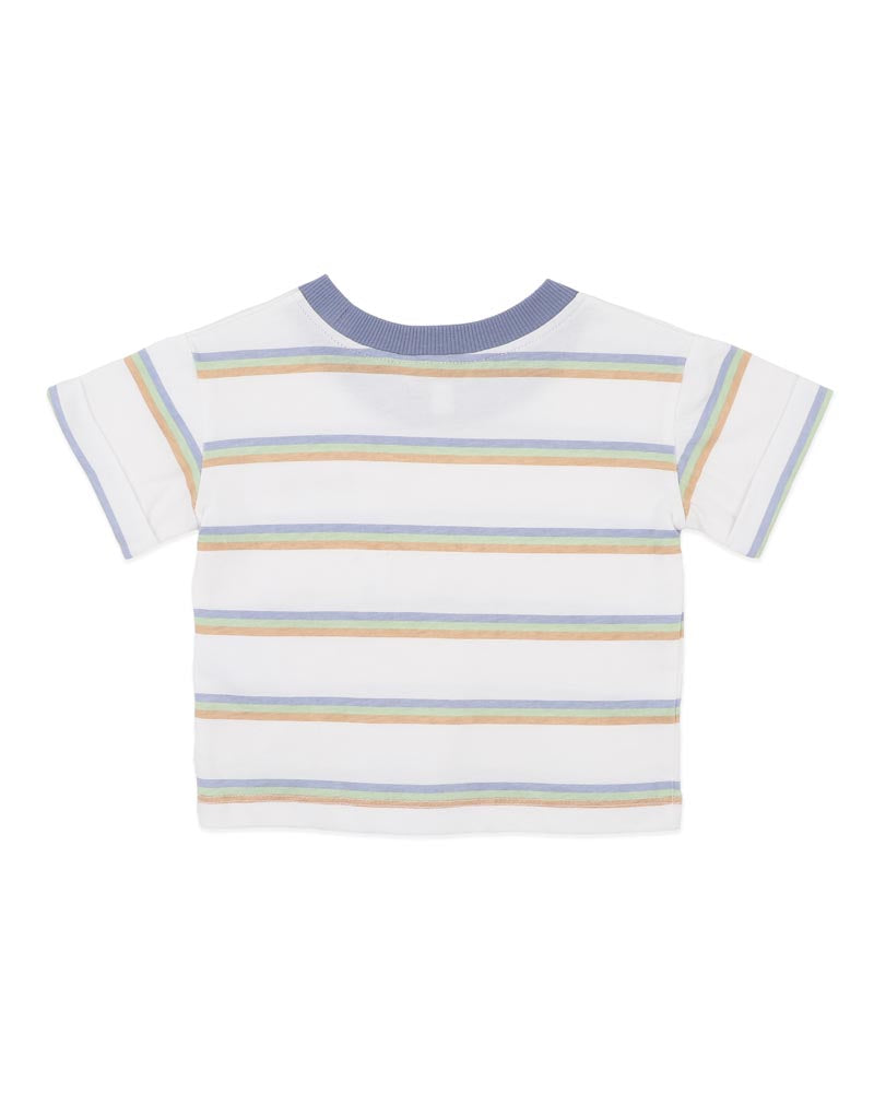 FOX & FINCH WILDLINGS STRIPE POCKET TEE (3-7YRS)