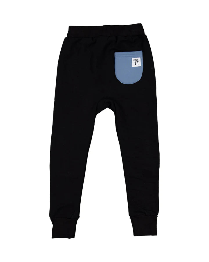 RADICOOL TRIBE SPACEPANT IN BLACK & SLATE BLUE