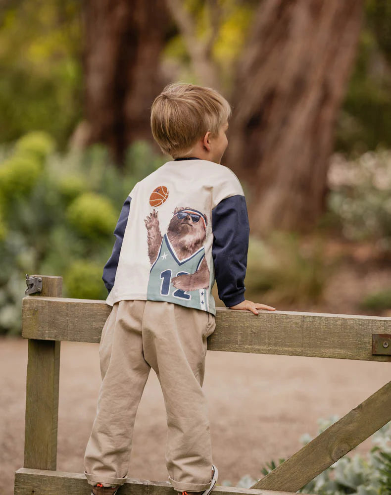 FOX & FINCH WILD SIDE BASKETBALL TEE (3-5)