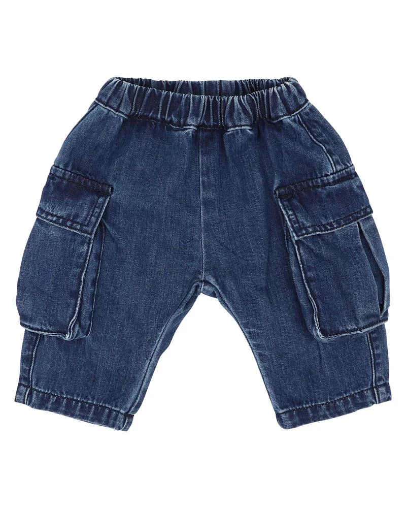 BEBE INDIGO PULL ON CARGO JEANS