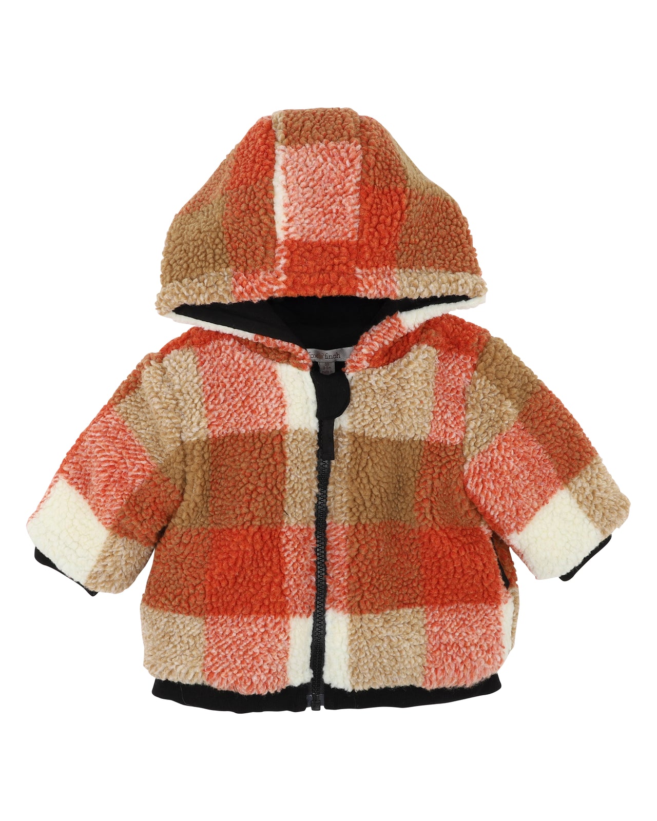 FOX & FINCH MR FOX SHERPA CHECK JACKET 3-7YRS