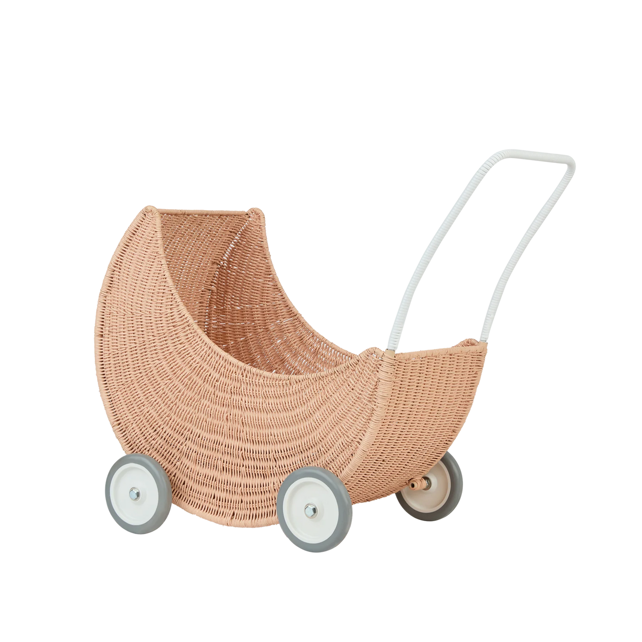 OLLI ELLA RATTAN MOON STROLLEY - SEASHELL