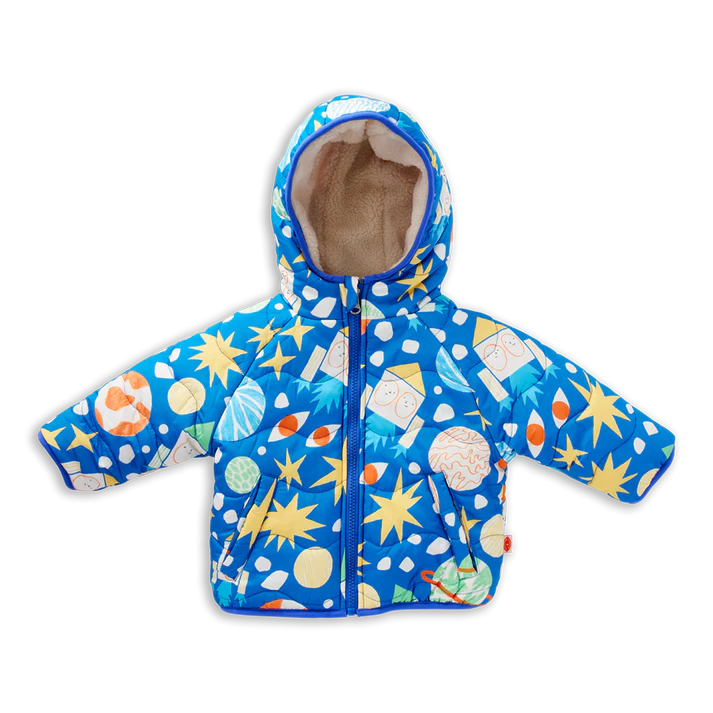 HALCYON NIGHTS SEE YOU IN SPACE REVERSIBLE PUFFER JACKET
