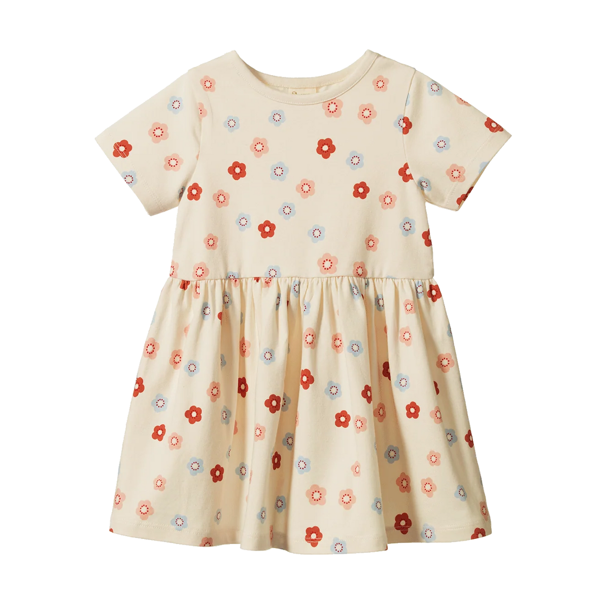 NATURE BABY SATURDAY DRESS PETITE FLORA STAMP PRINT