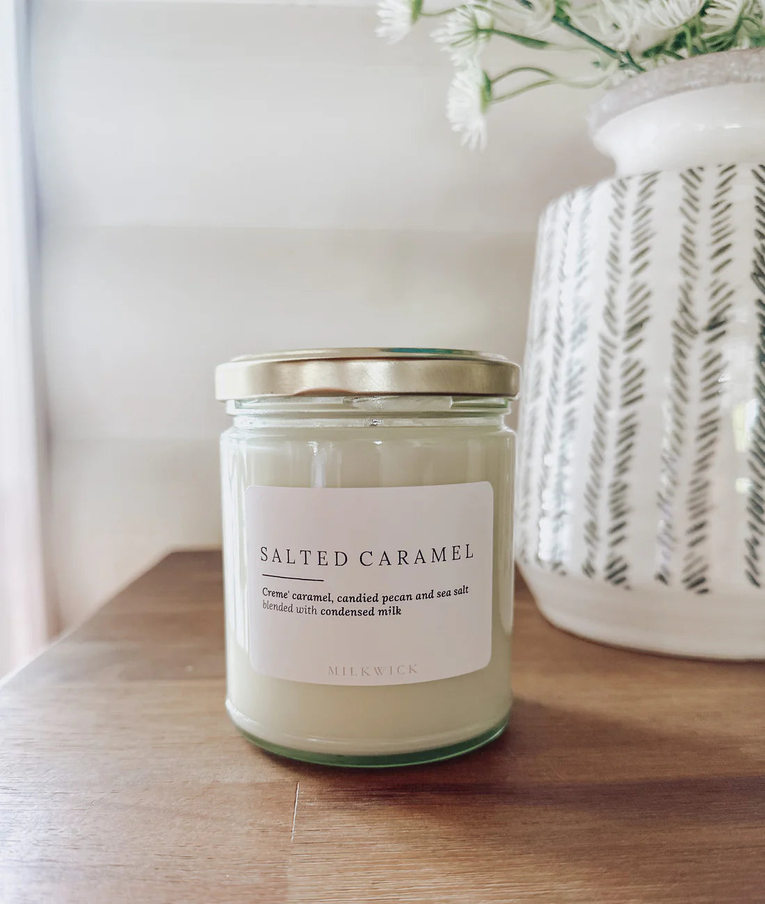 MILKWICK SALTED CARAMEL CANDLE LGE 250ML