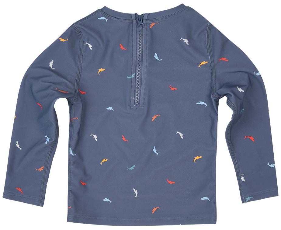 TOSHI SWIM HALF ZIP RASHIE  - BIG BLUE