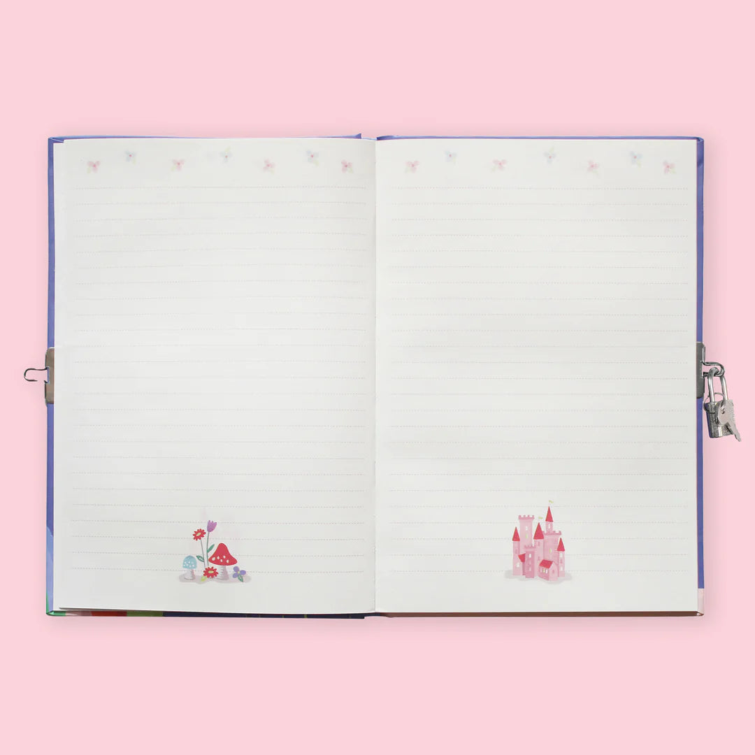 LOCKABLE DIARY RAINBOW UNICORN