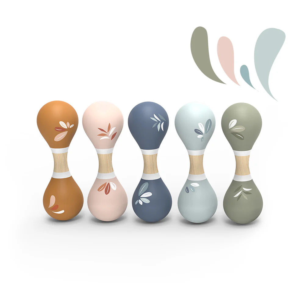 WOODEN DOUBLE END MARACAS