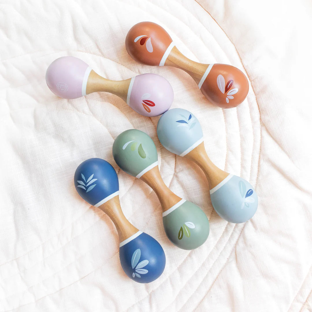 WOODEN DOUBLE END MARACAS