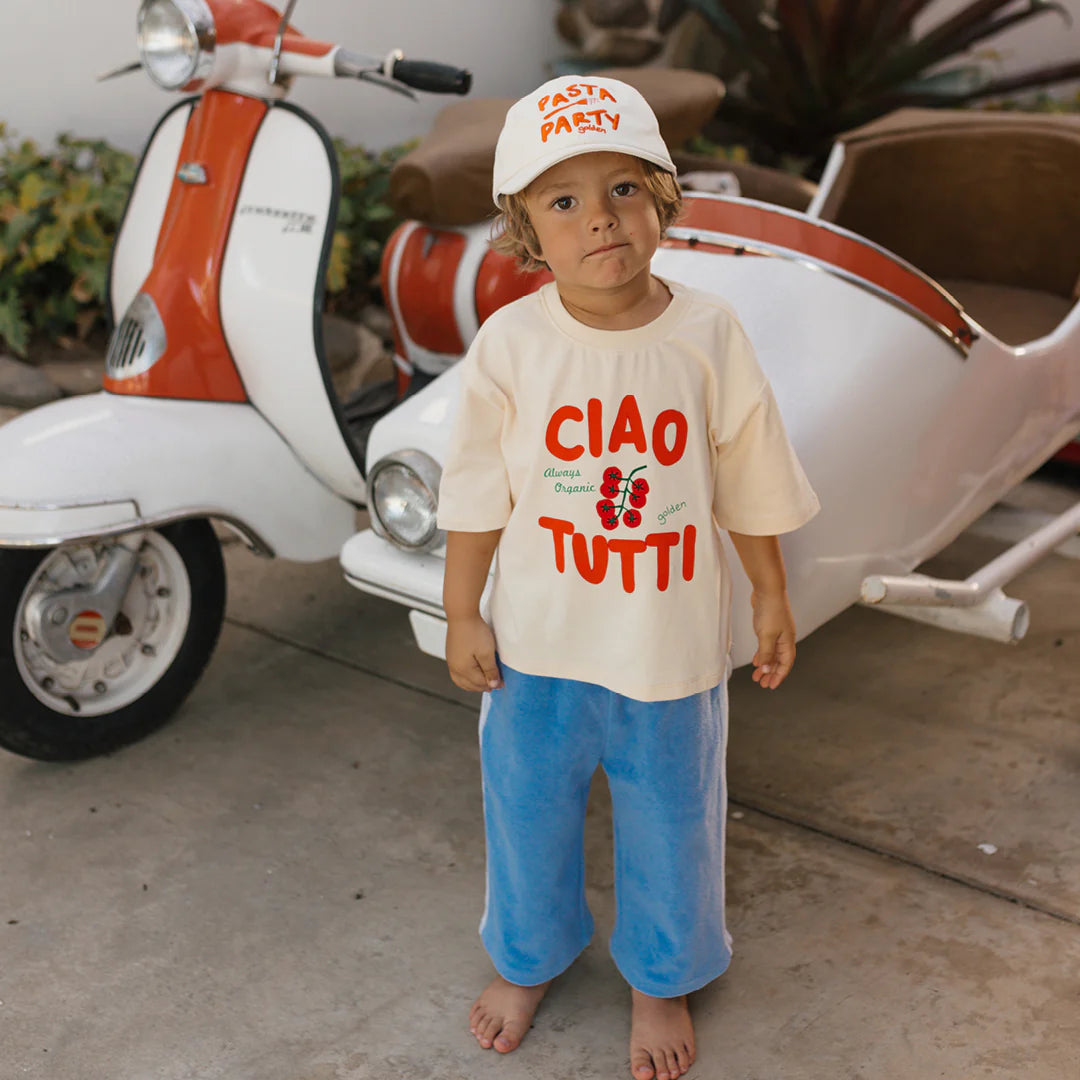 GOLDEN CHILDREN CIAO TUTTI MID SLEEVE TEE VANILLA PARFAIT