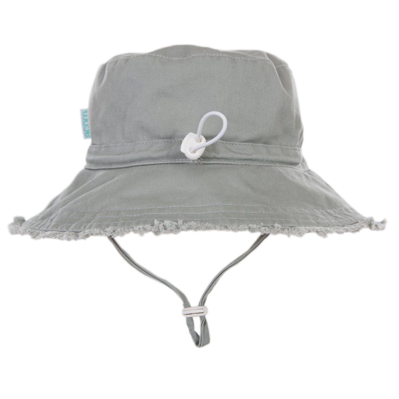 ACORN KHAKI FRAYED BUCKET HAT
