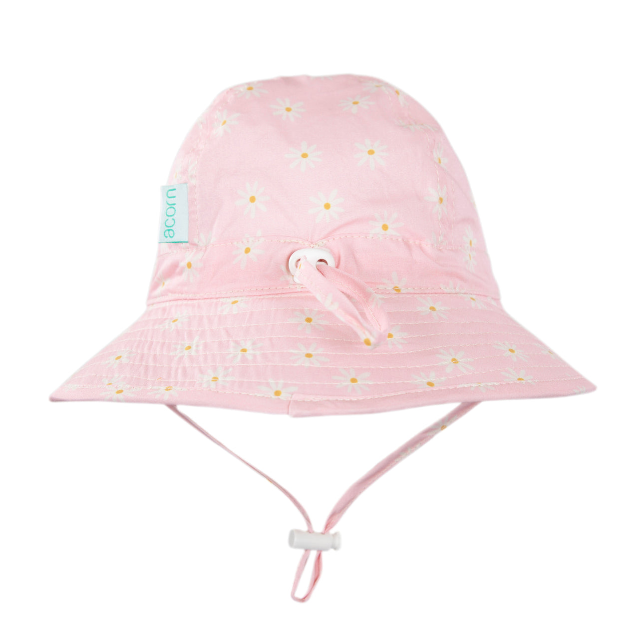 ACORN DAISY FIELDS WIDE BRIM INFANT HAT - PINK/CREAM