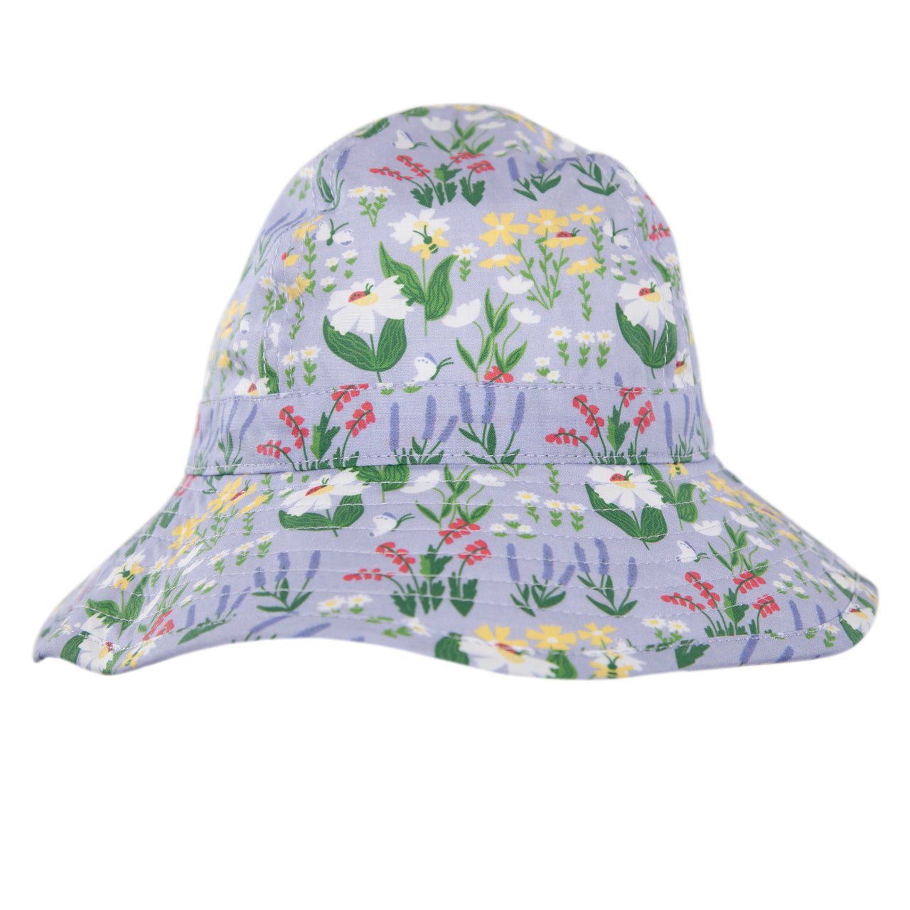 ACORN CHATEAU BLOOMS WIDE BRIM SUNHAT - LAVENDER/MULTI
