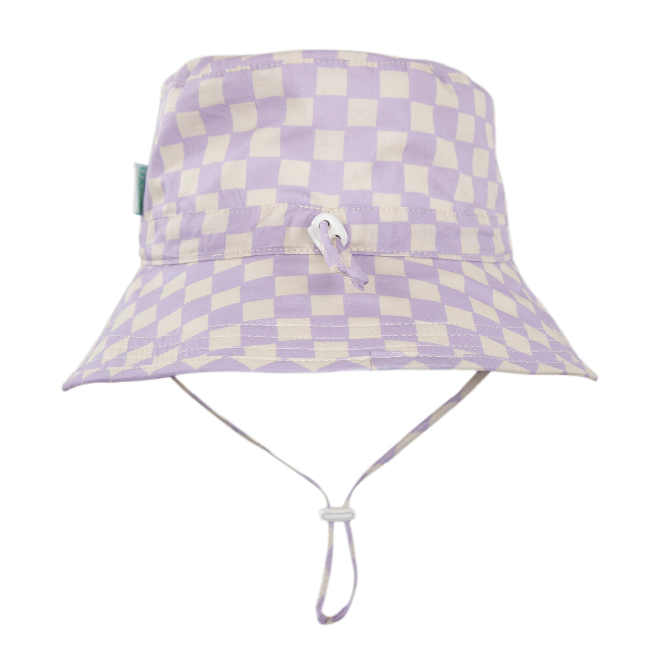 ACORN LAVENDER CHECKS BROAD BRIM BUCKET HAT - LAVENDER/CREAM