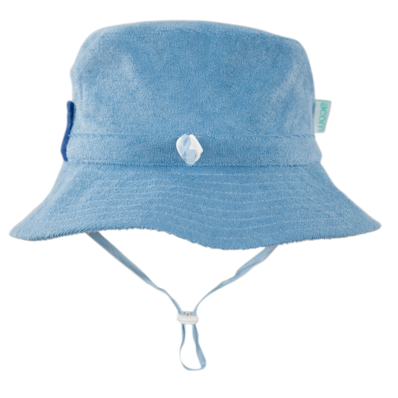 ACORN TERRY TOWELLING BUCKET HAT - MID AND LIGHT BLUE