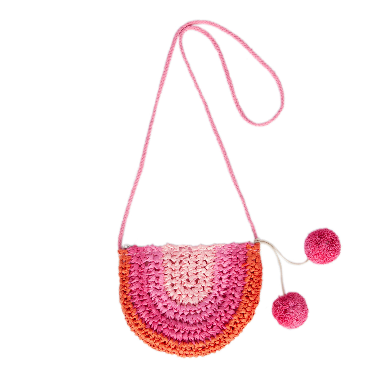 ACORN PINK RAINBOW STRAW BAG RED/PINK