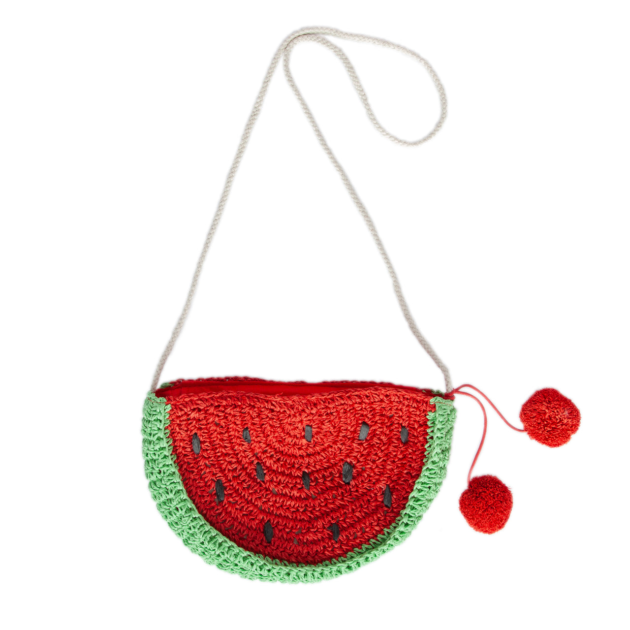 ACORN WATERMELON SEGMENT STRAW BAG