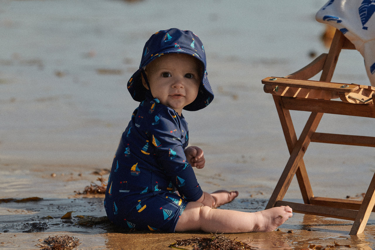 NATURE BABY ONE PIECE BATHING TRUNKS REGATTA NAVY