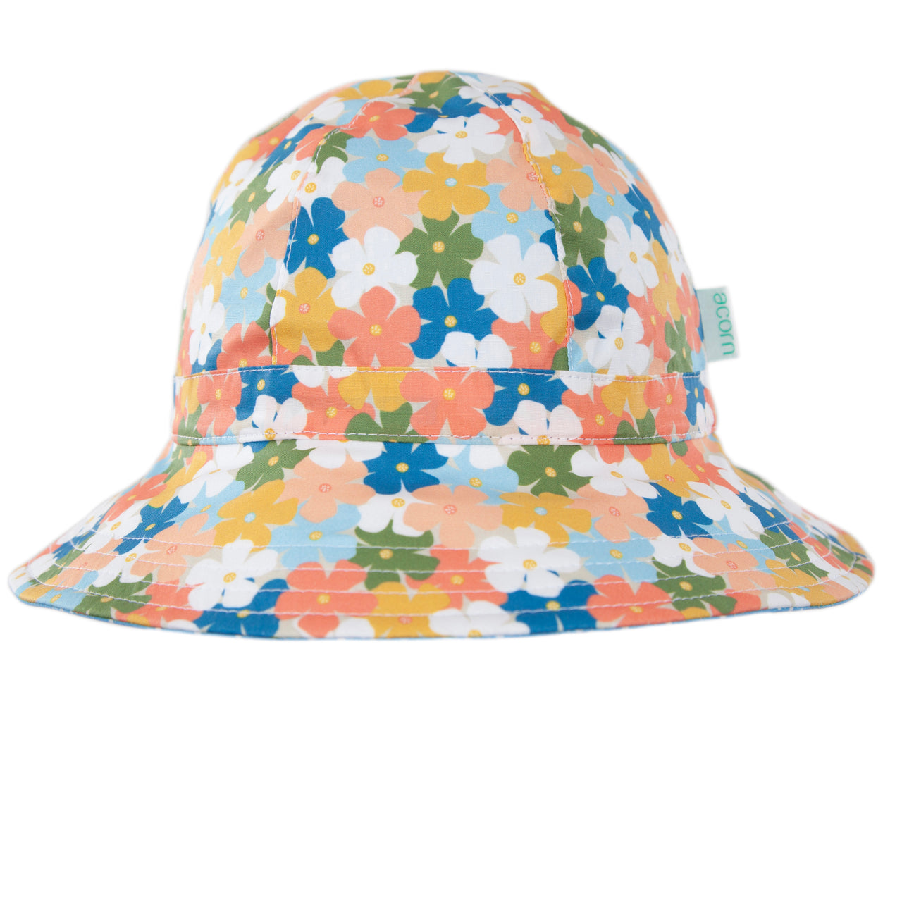 ACORN CARNIVAL REVERSIBLE WIDE BRIM SUNHAT - BLUE/KHAKI/PEACH/WHITE
