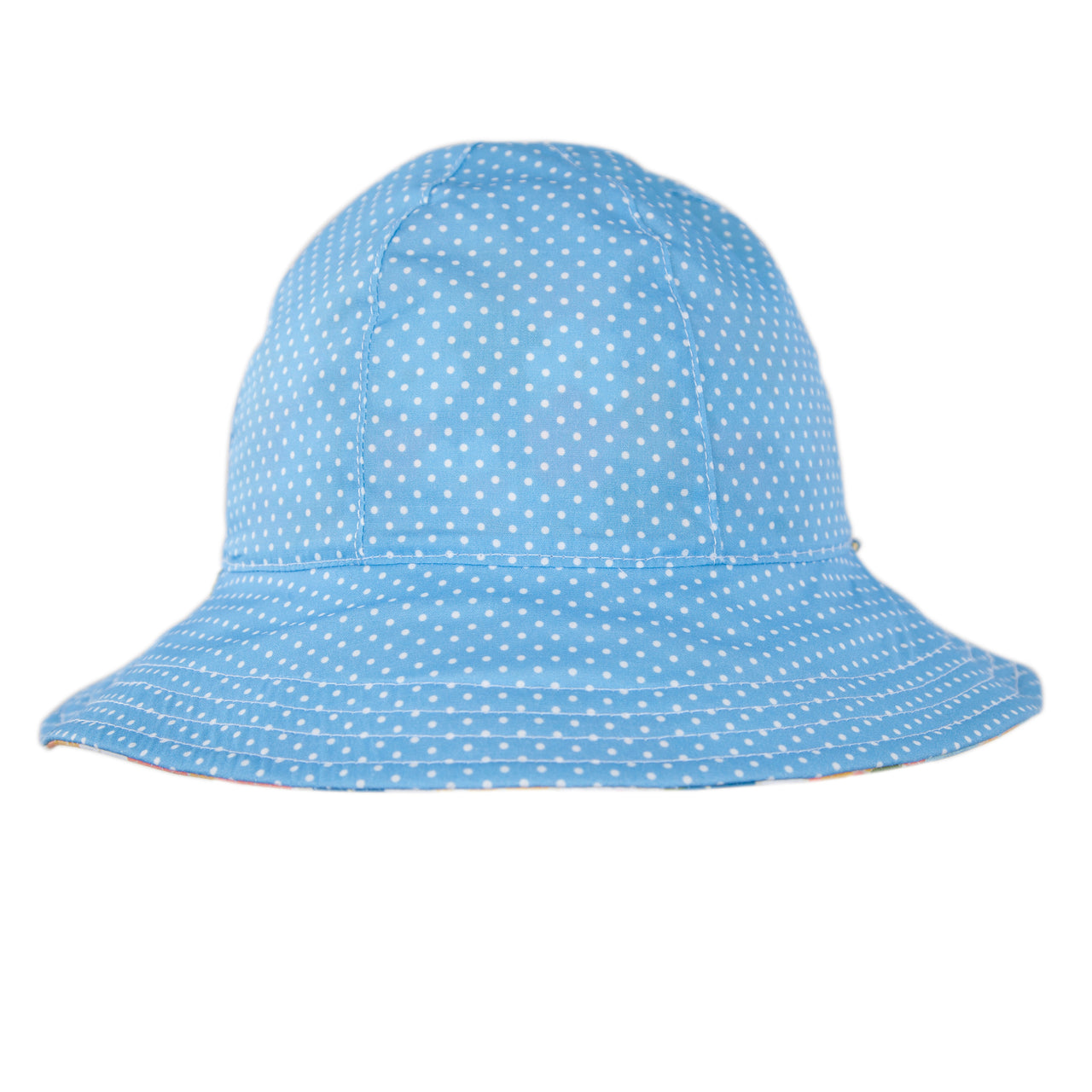 ACORN CARNIVAL REVERSIBLE WIDE BRIM SUNHAT - BLUE/KHAKI/PEACH/WHITE