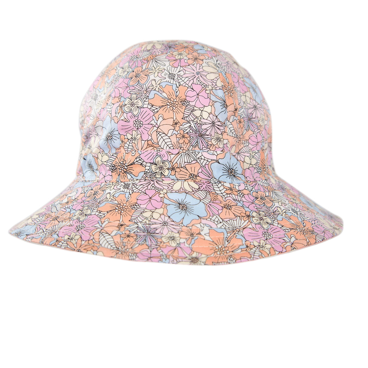 ACORN YASMINE REVERSIBLE WIDE BRIM SUNHAT - PINK/PEACH/CREAM