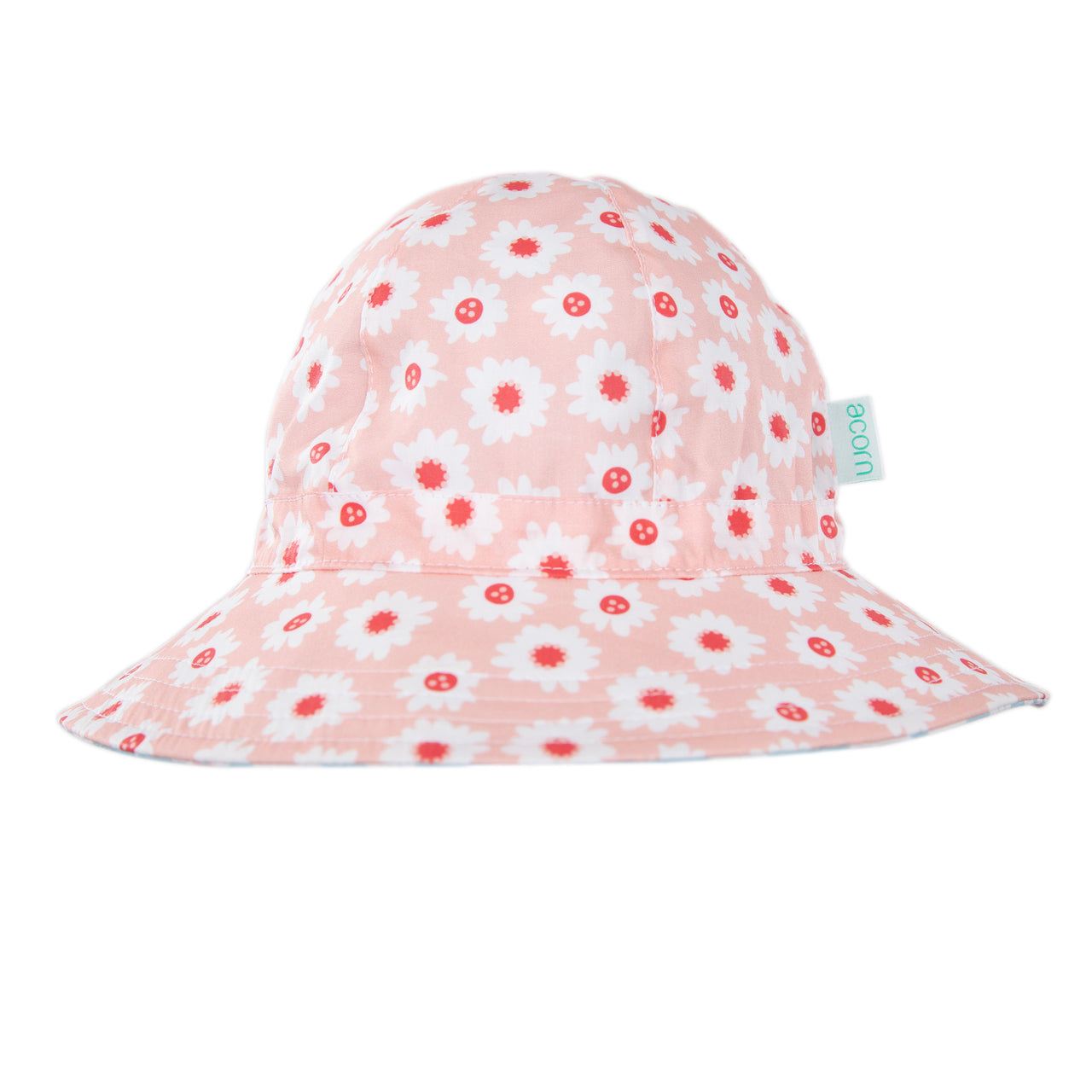 ACORN CAMELLIA WIDE BRIM REVERSIBLE SUNHAT - PINK/BLUE