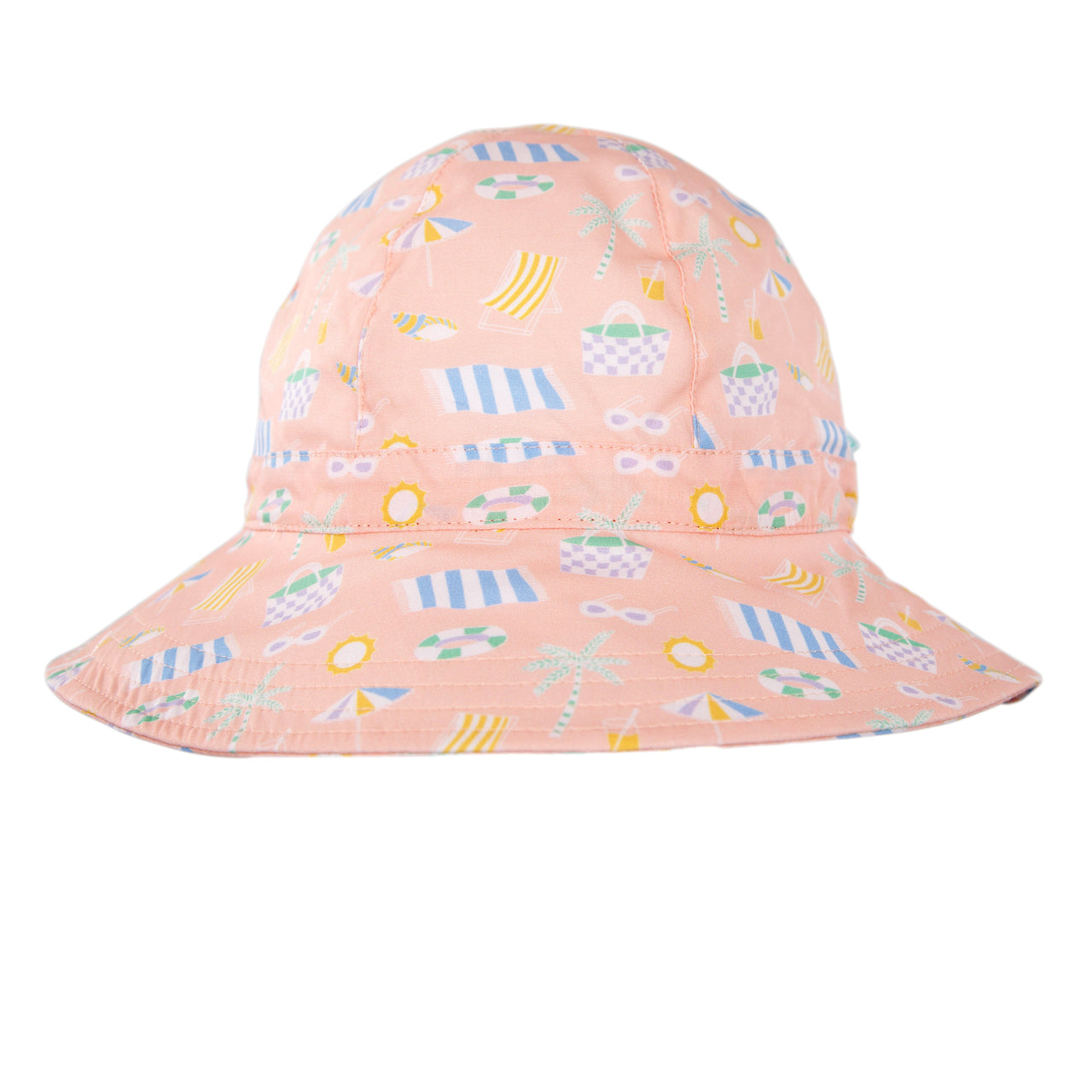 ACORN BEACH CLUB WIDE BRIM SUNHAT - PEACH/MULTI