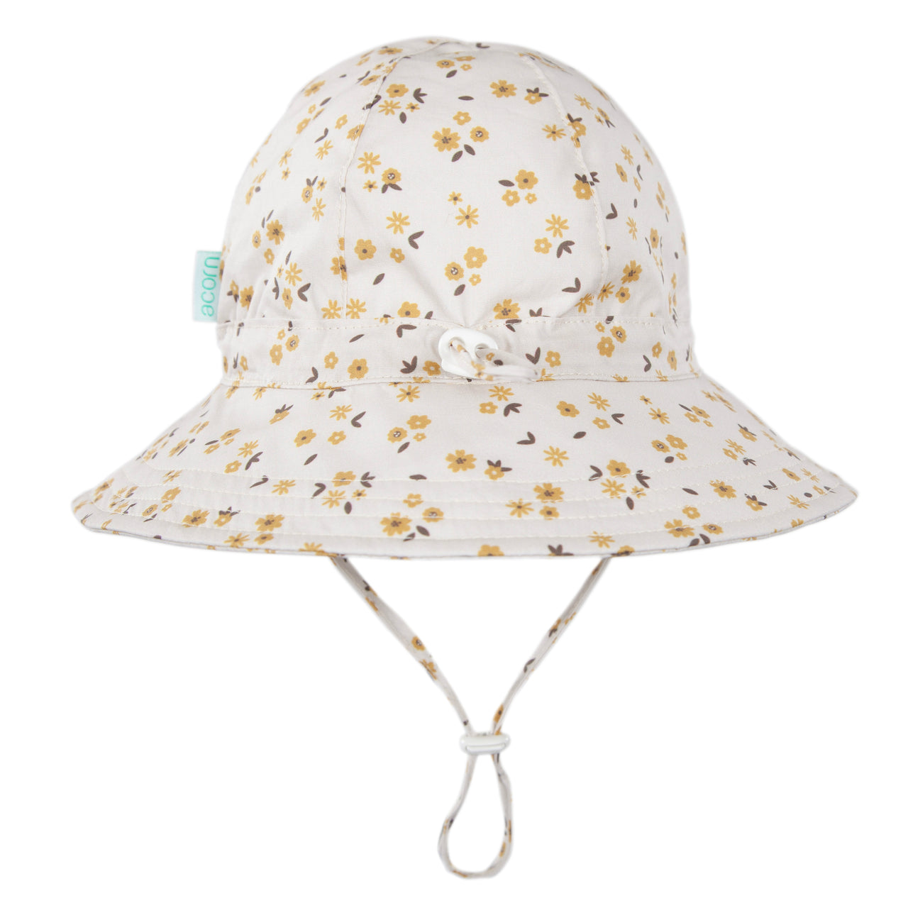 ACORN AMBER BLOOMS WIDE BRIM SUNHAT - CREAM/GOLD/BROWN