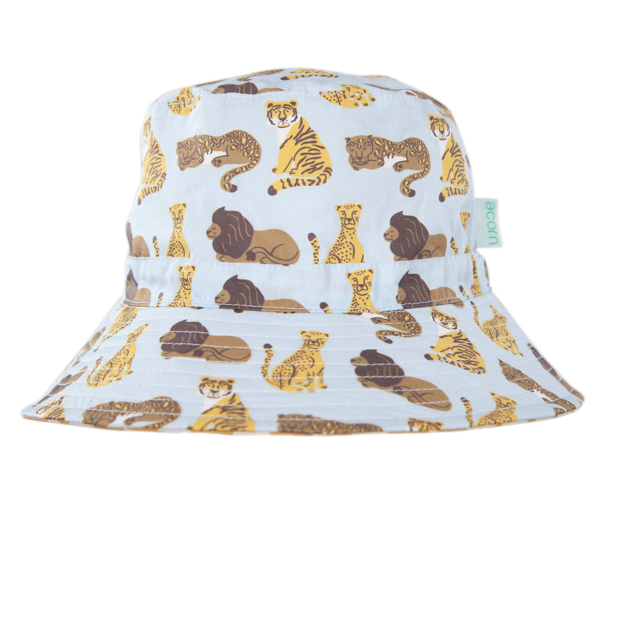 ACORN JUNGLE KINGS WIDE BRIM BUCKET HAT - BLUE/BROWN