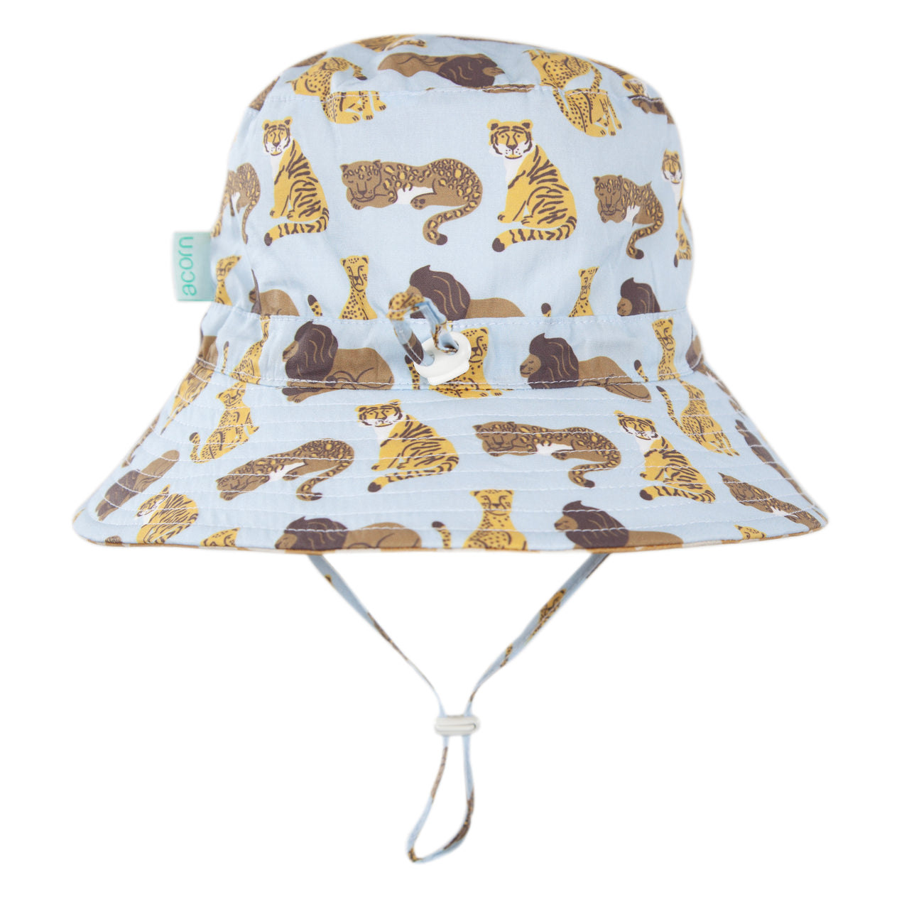 ACORN JUNGLE KINGS WIDE BRIM BUCKET HAT - BLUE/BROWN