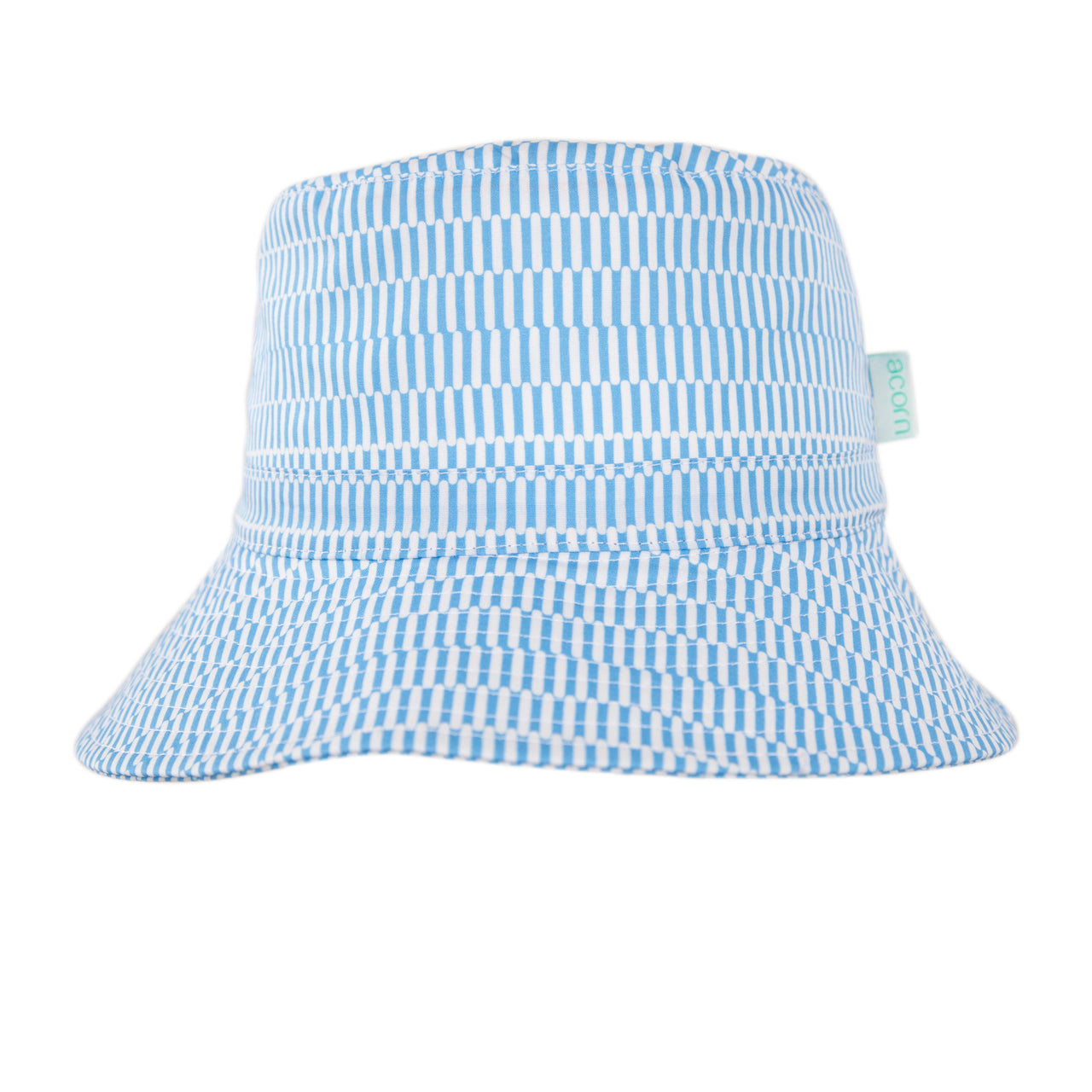 ACORN MYKONOS WIDE BRIM BUCKET HAT- BLUE/WHITE