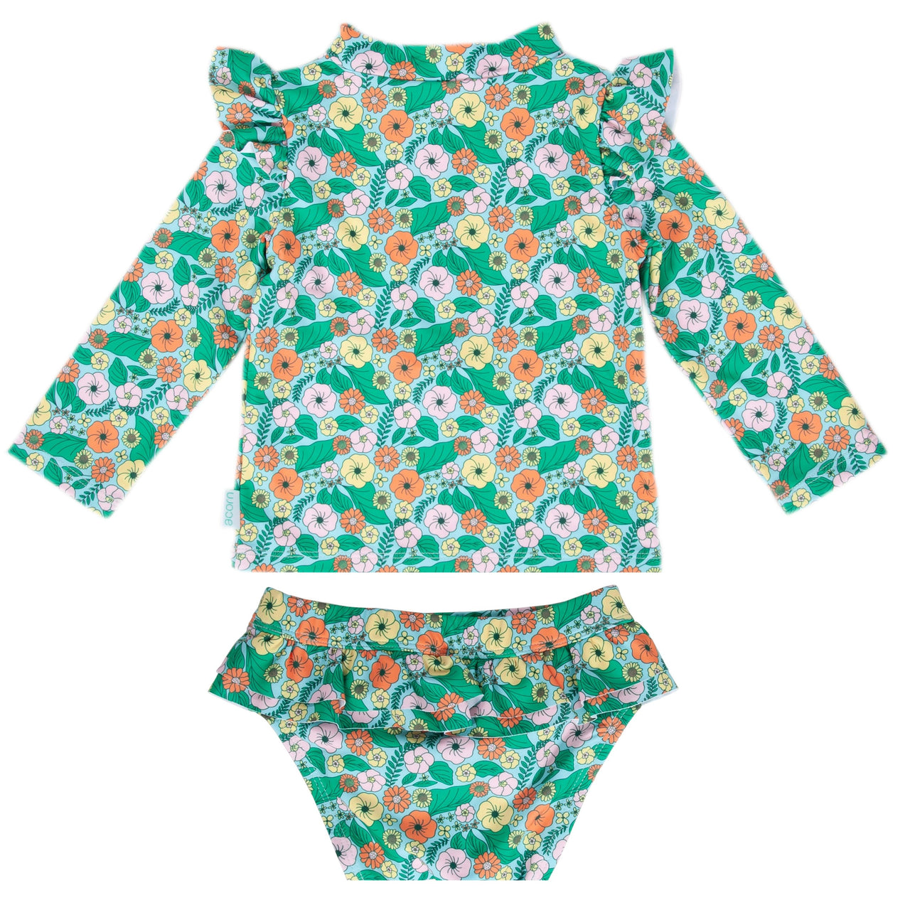 ACORN EDEN UPF50+ RASHIE ZIP TOP AND BOTTOMS SET - MINT/MULTI