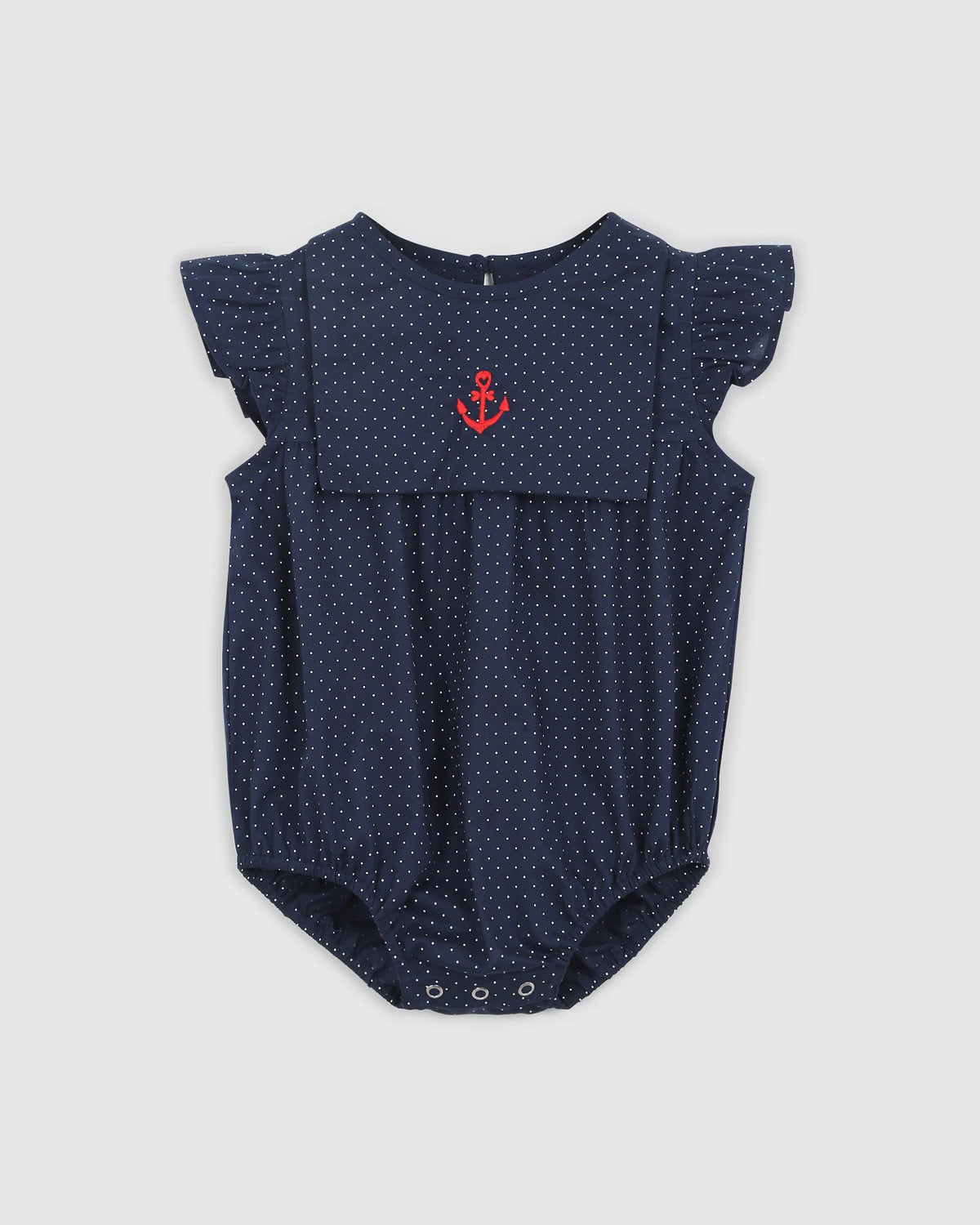 ALEX & ANT MARINA PLAYSUIT BLUE/WHITE POLKA DOT