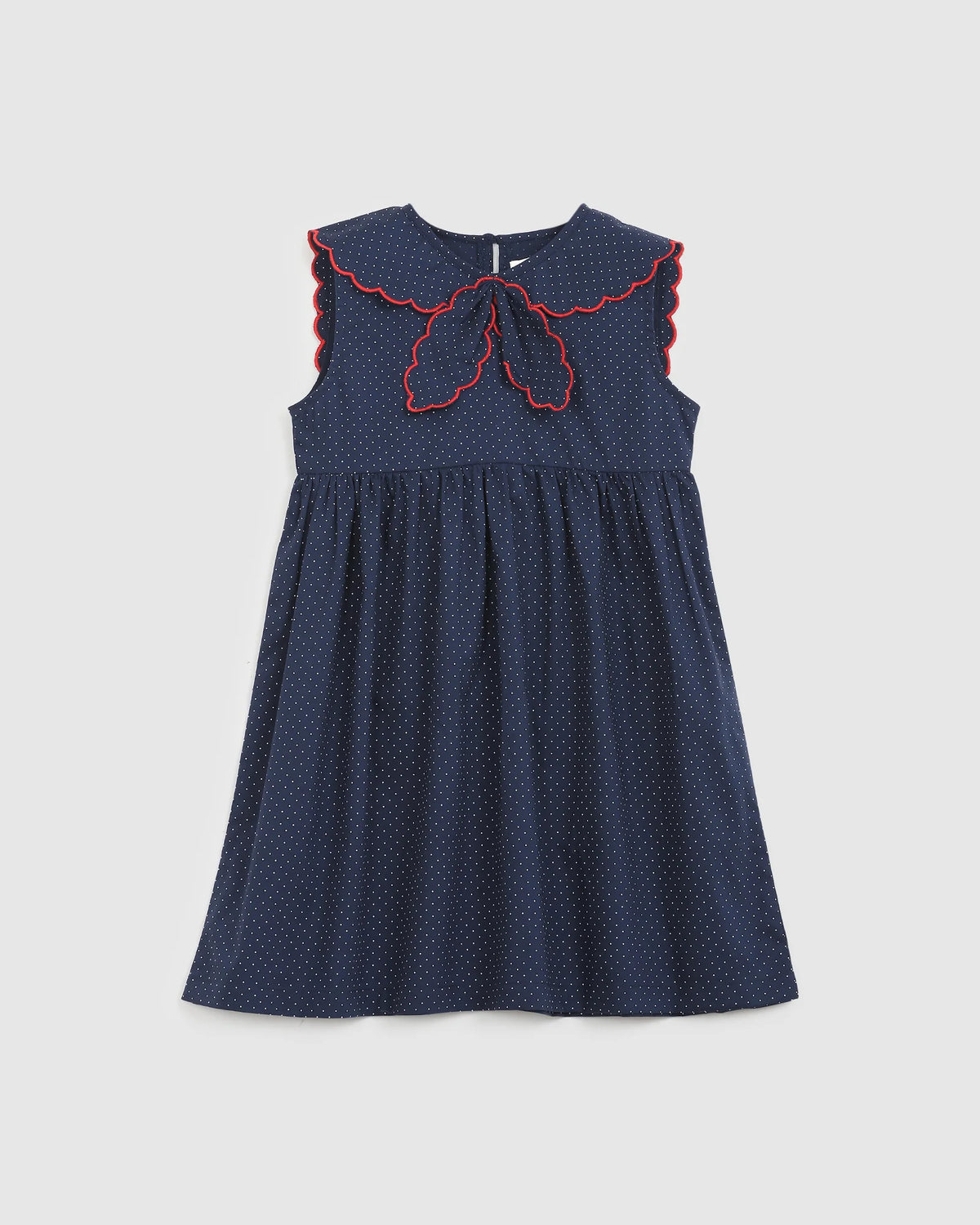 ALEX & ANT CORDELIA DRESS NAVY/WHITE POLKA DOT