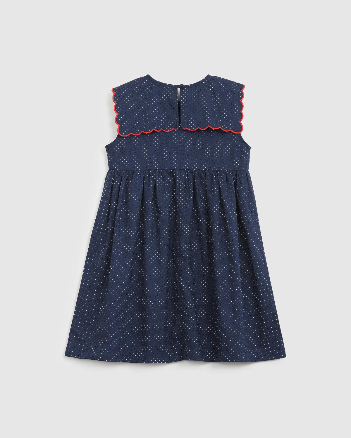 ALEX & ANT CORDELIA DRESS NAVY/WHITE POLKA DOT