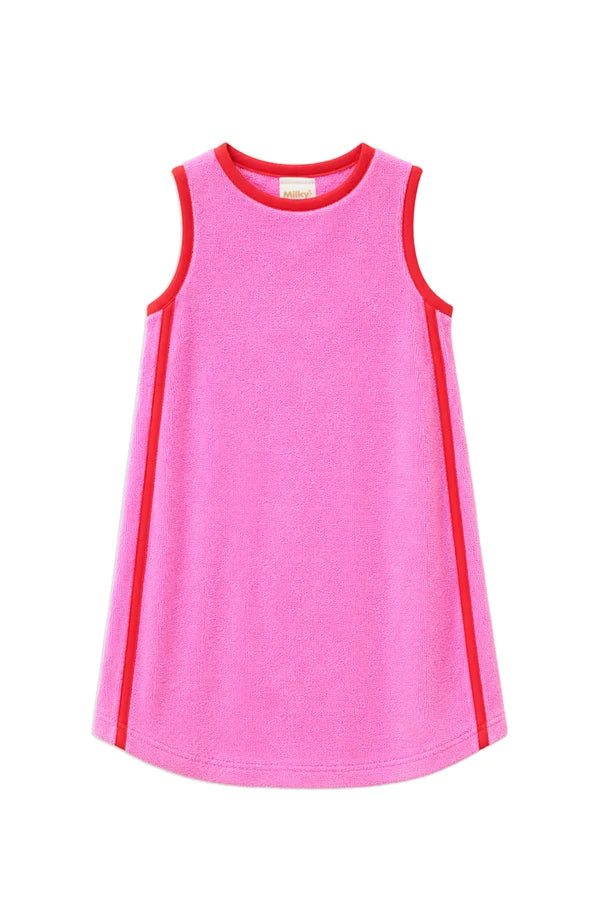 MILKY STARBURST TERRY TOWELLING DRESS