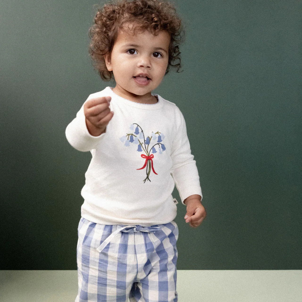 NATURE BABY SUNNY PANTS BLUEBELLE CHECK
