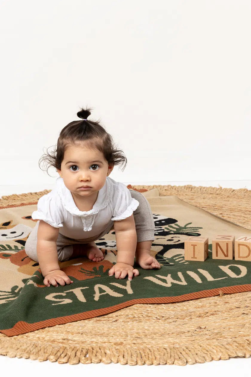 INDUS DESIGN STAY WILD BABY BLANKET