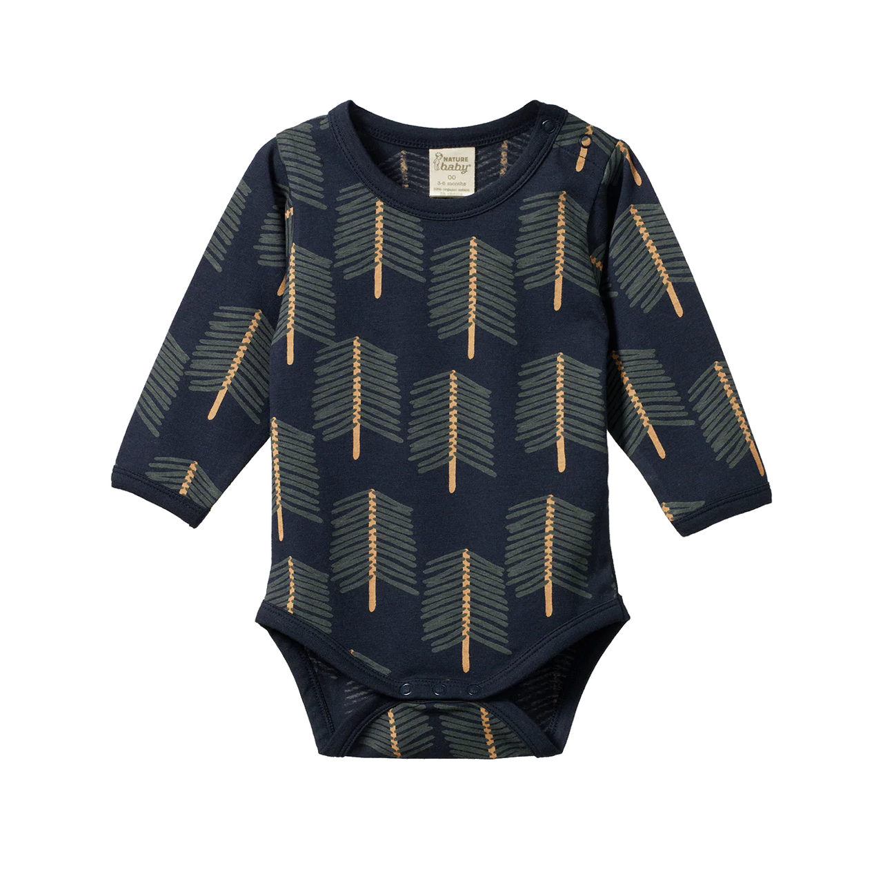 NATURE BABY STRETCH JERSEY L/S BODYSUIT BRAMBLEWOOD