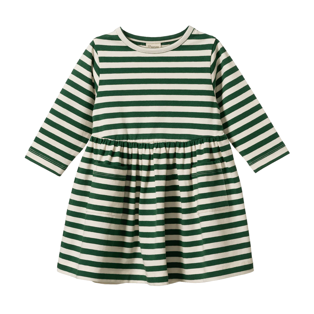 NATURE BABY TWIRL DRESS EDEN SEA STRIPE