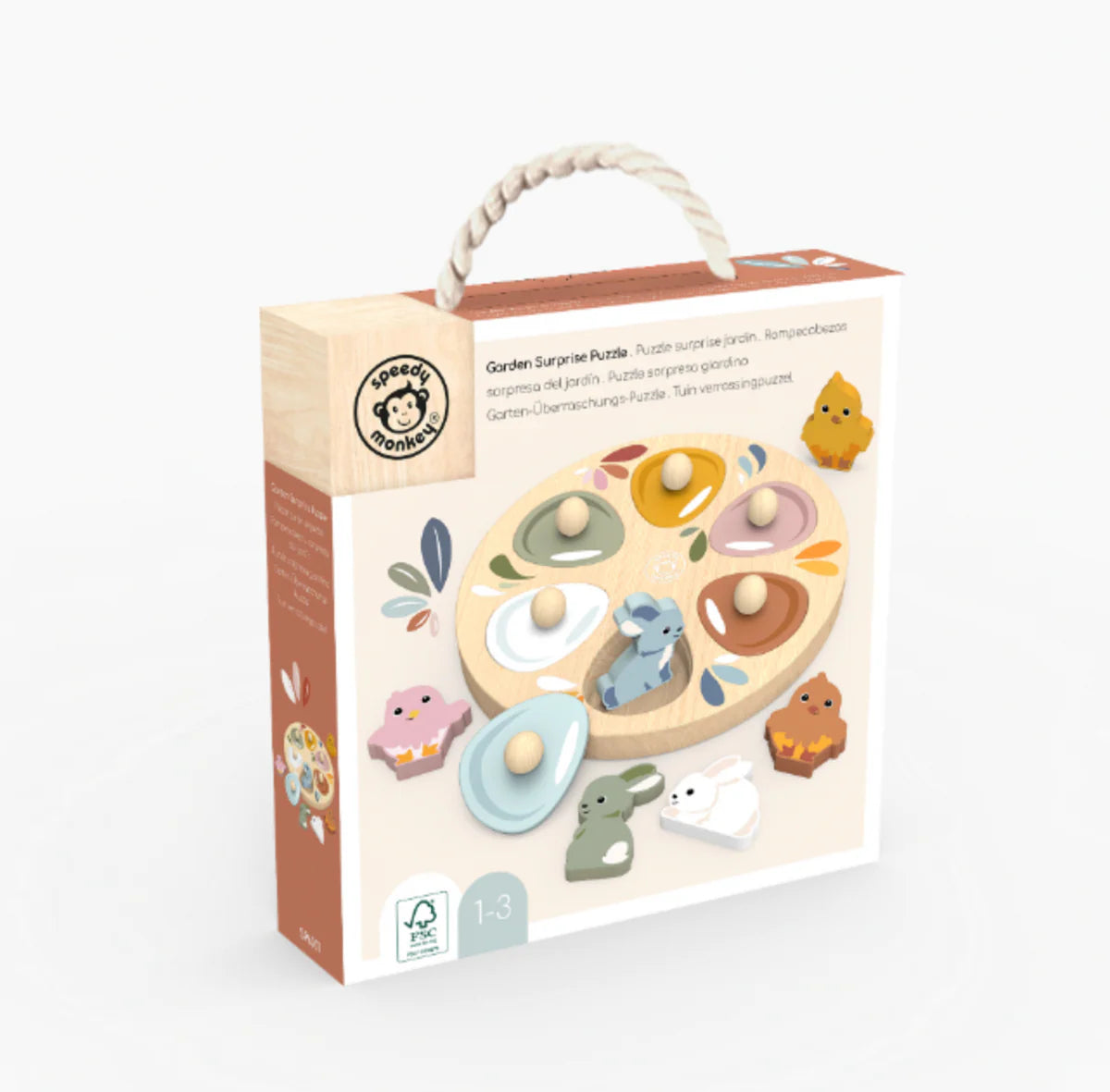 GARDEN SUPRISE PUZZLE - CHICKS & BUNNIES