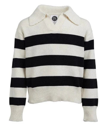 EVE GIRL LUNA KNIT NAVY STRIPE
