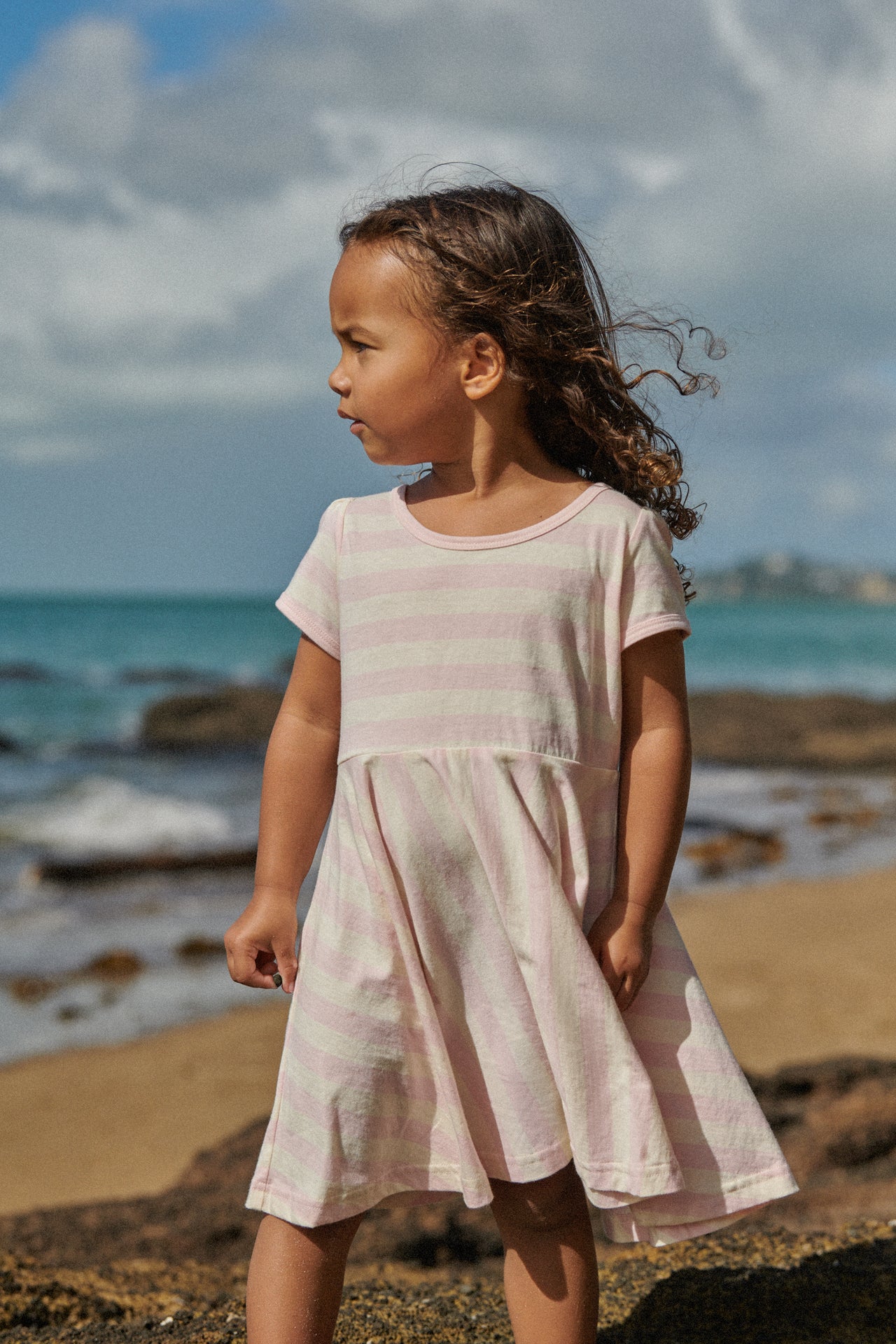 NATURE BABY SEASIDE DRESS COTTON CANDY STRIPE