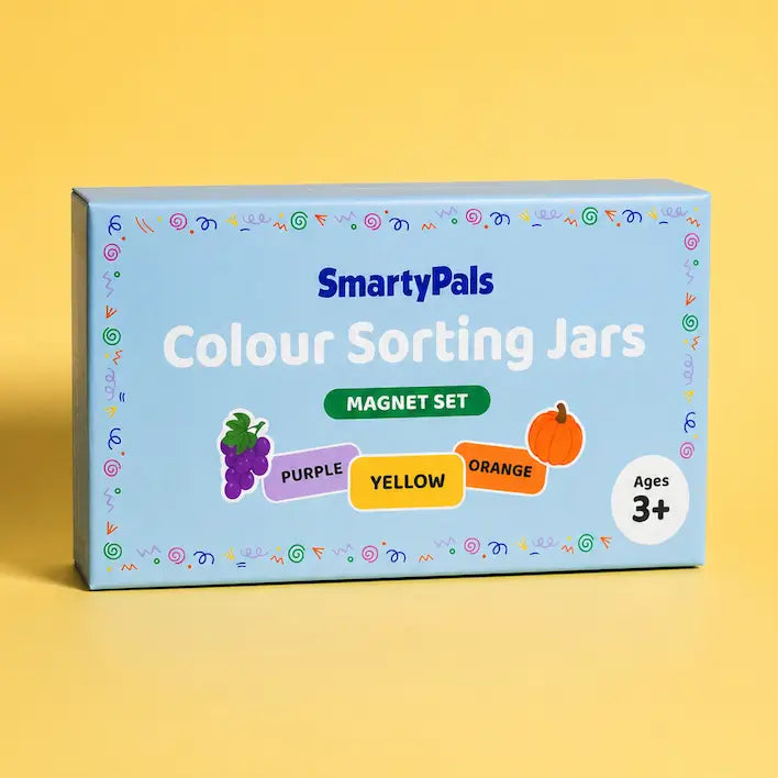 SMARTYPALS MAGNETIC COLOUR SORTING JARS / MONTESSORI SORTING JARS